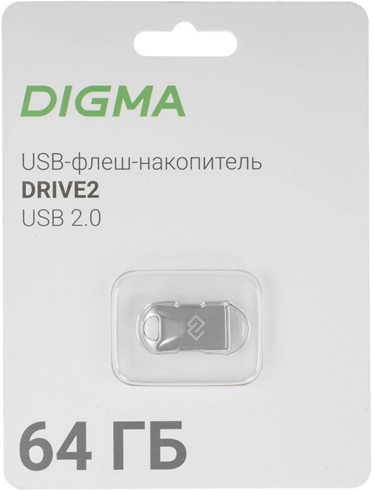 USB-флэш 64 ГБ Digma DRIVE2 (DGFUM064A20SR);