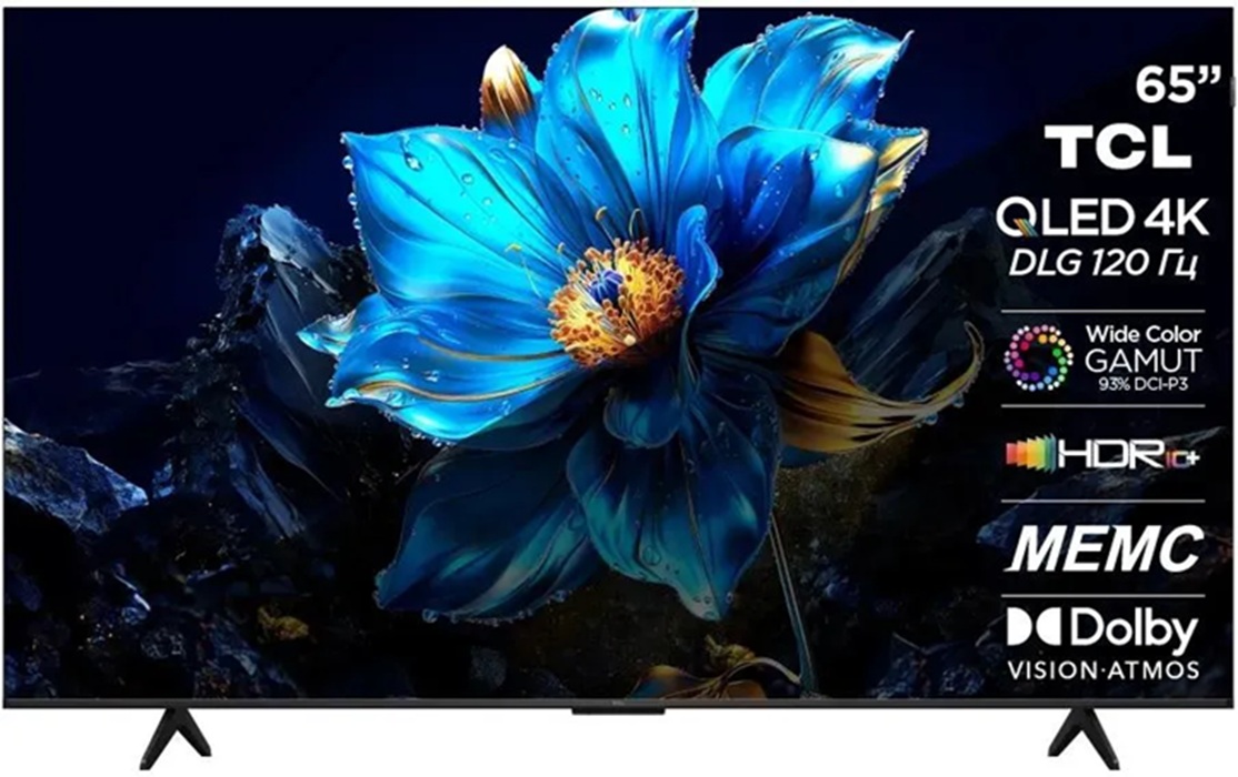 Телевизор 65" TCL 65P7K; QLED; 3840x2160;