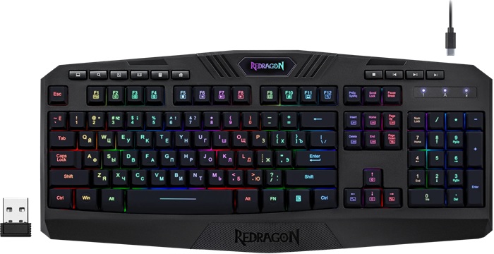 Клавиатура Redragon Harpe Wireless (73167); мембранная;