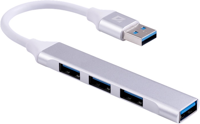 USB-хаб Defender HB-06 (83034); 4 порта