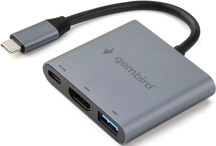 USB-хаб TypeC Gembird UHB-D2; 3 порта