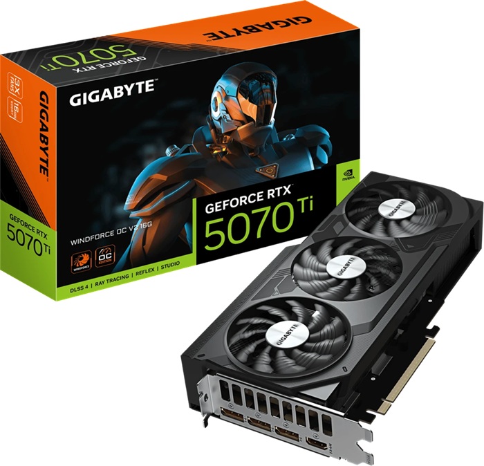 Видеокарта nVidia RTX 5070Ti Gigabyte WINDFORCE