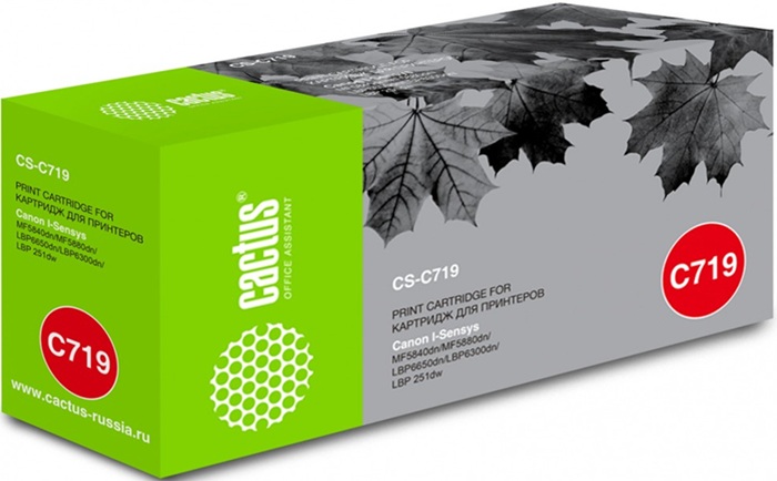 Картридж лазерный Cactus CS-C719; для Canon