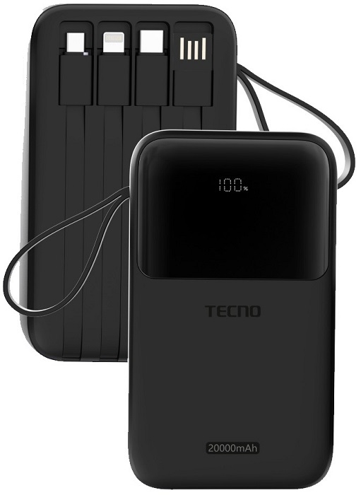 Портативный аккумулятор 20 000 мАч Tecno