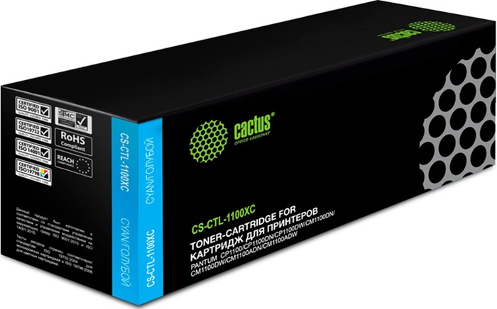 Картридж лазерный Cactus CS-CTL-1100XC; для Pantum