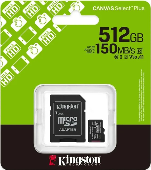 Карта памяти microSDXC 512 ГБ Kingston