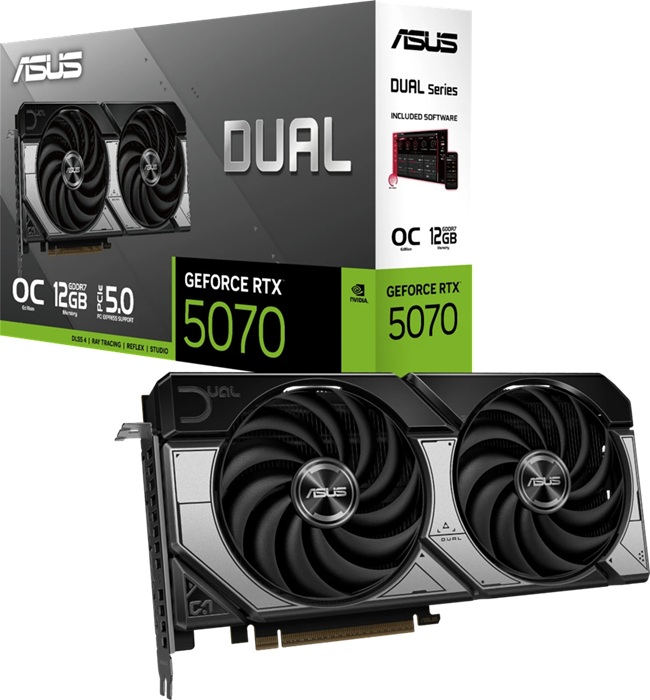 Видеокарта nVidia RTX 5070 Asus DUAL-RTX5070-O12G