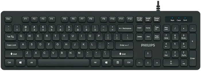 Клавиатура Philips SPK6264 (SPK6264B/60); мембранная; USB;