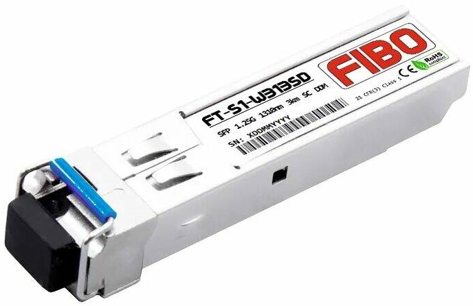 Трансивер оптический Fibo (FT-S1-W313SD); SFP/1G/WDM/TX 1310нм/RX