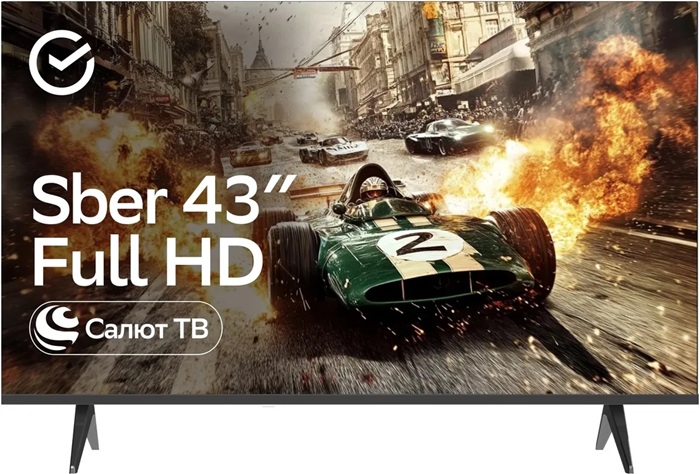 Телевизор 43" Sber SDX-43F2124; Direct LED;