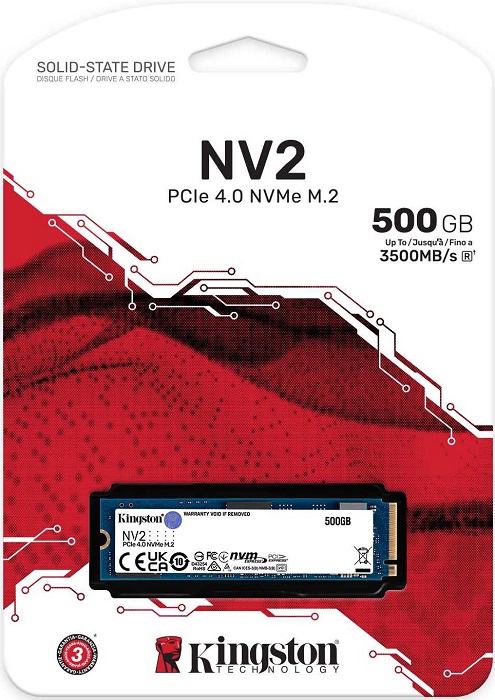 SSD-накопитель M.2 NVMe 500Гб Kingston NV2