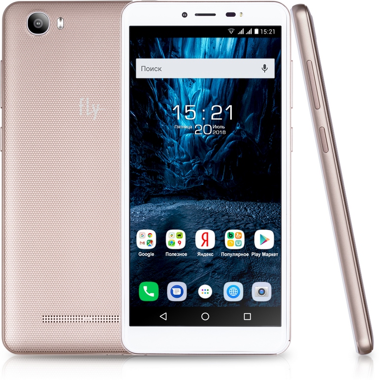 Смартфон Fly Life Mega Champagne; 5.7"IPS(1440x720);