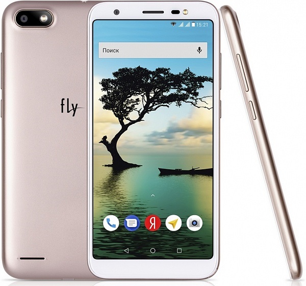 Смартфон Fly Slimline Champagne; 5.45"IPS(1440x720); MediaTek