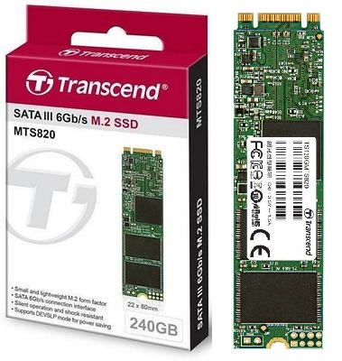 SSD-накопитель M.2 240Гб Transcend MTS820 (TS240GMTS820S);