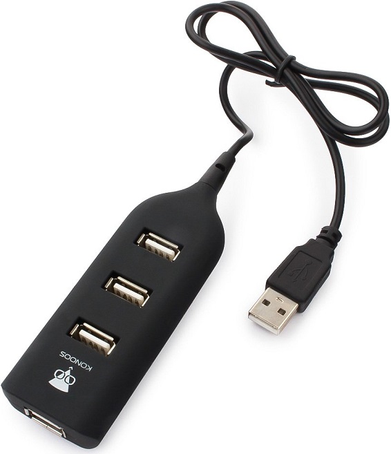 USB-хаб KONOOS UK-02; 4 порта; 1
