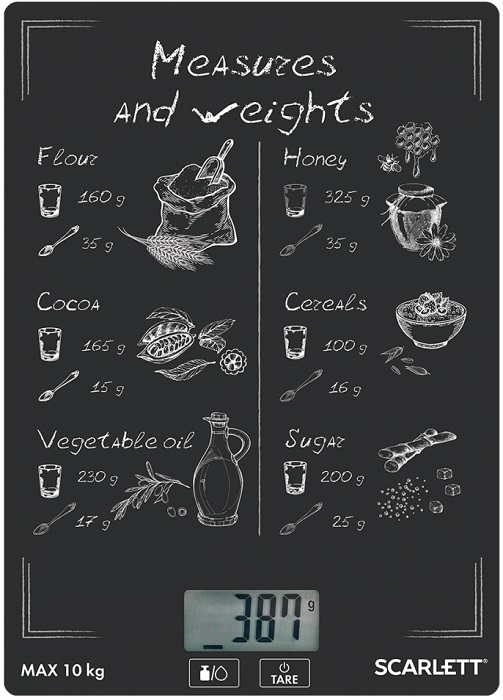 Весы кухонные Scarlett SC-KS57P64; 10 кг;