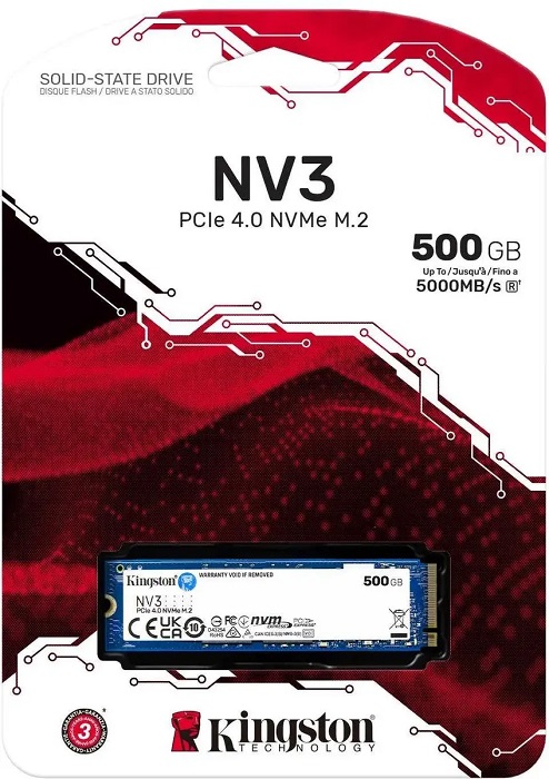 SSD-накопитель M.2 NVMe 500Гб Kingston NV3