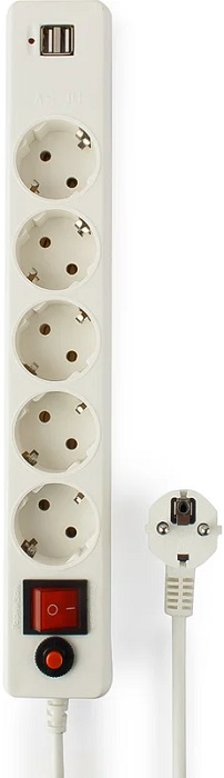 Сетевой фильтр 1.8 м Гарнизон ECL-5-U2-W-1.8;