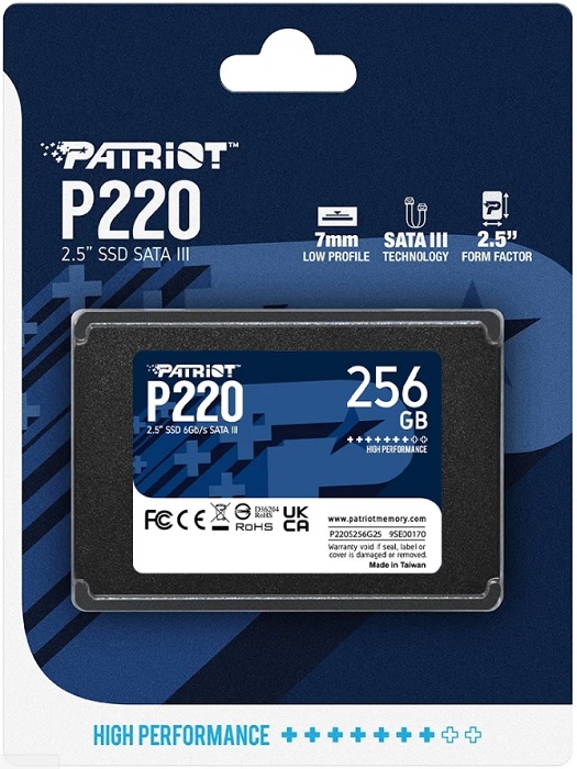 SSD-накопитель 2.5" 256Гб Patriot Memory P220