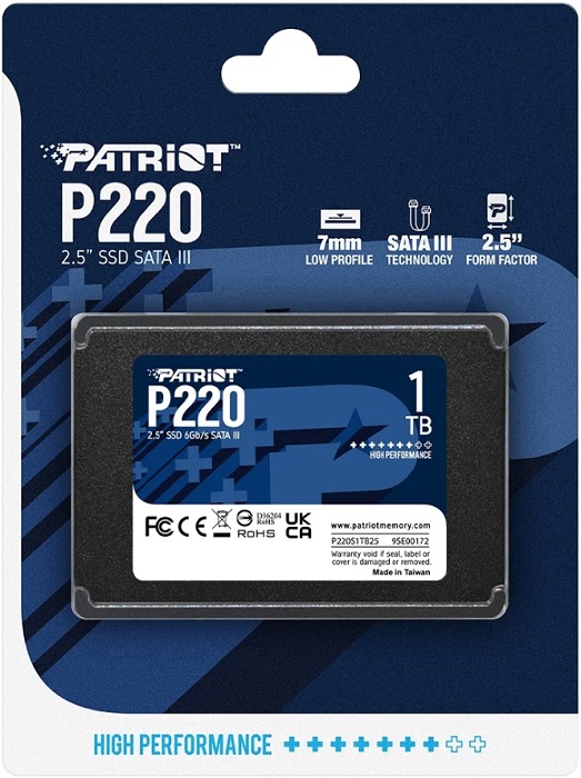 SSD-накопитель 2.5" 1Тб Patriot Memory P220
