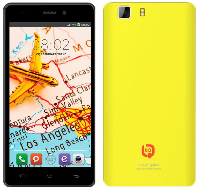 Смартфон BQ Los Angeles Yellow (BQ-5006);