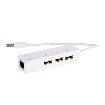 Сетевая карта USB + HUB 3xUSB