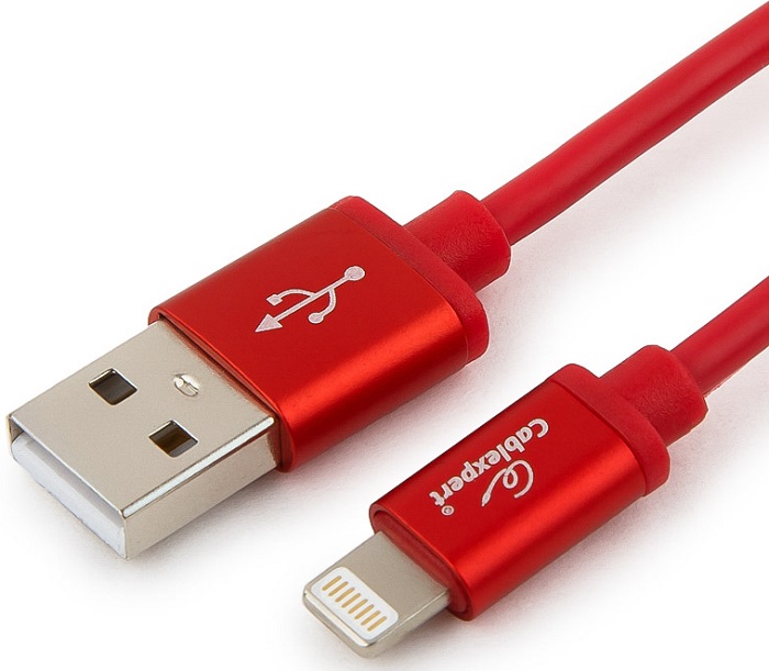 Кабель AM/Lightning Cablexpert Silver (CC-S-APUSB01R-1M); 1
