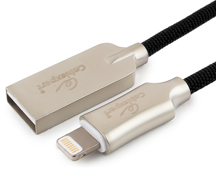 Кабель AM/Lightning Cablexpert Platinum (CC-P-APUSB02Bk-0.5M); 0.5