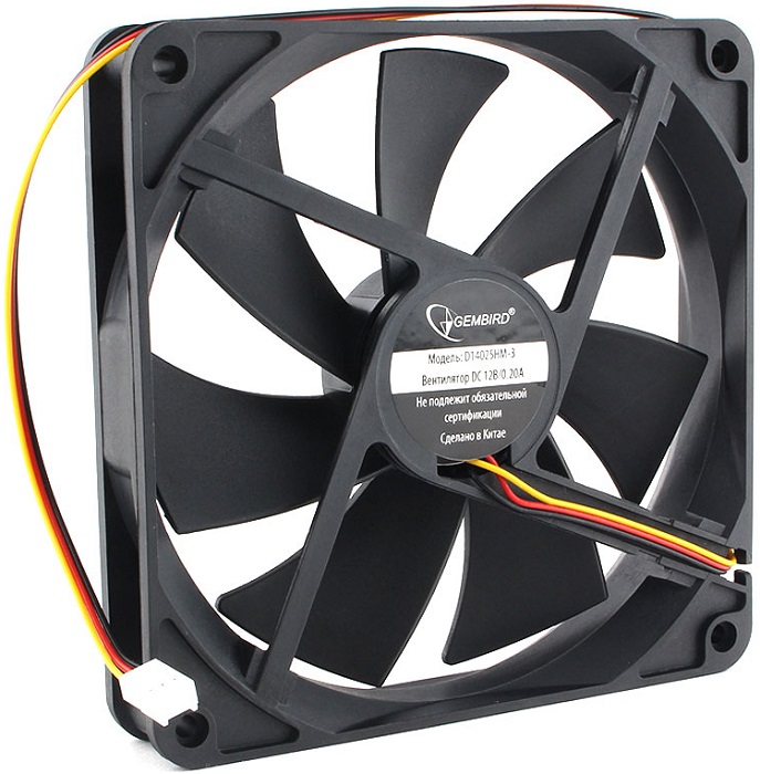 Вентилятор 140мм Gembird D14025HM-3; гидродинамический; 1500