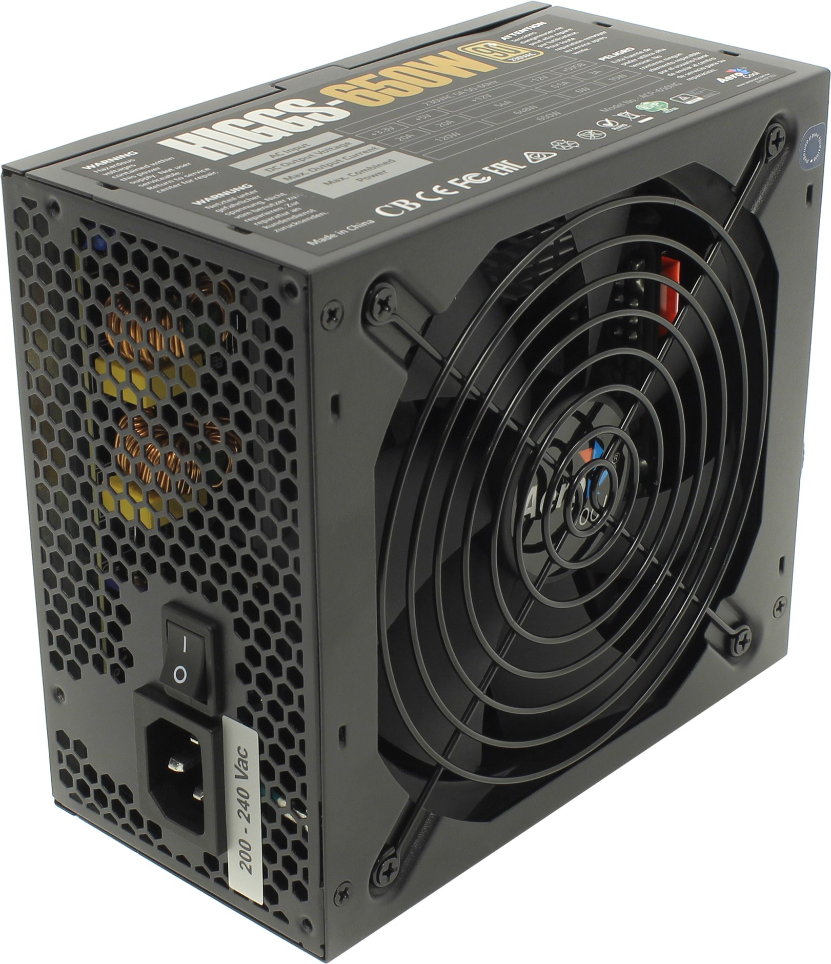 Блок питания 650 Вт AeroCool HIGGS-650W