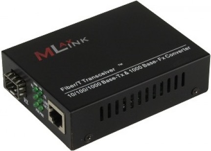 Медиаконвертер MlaxLink ML-MCV-F01G-20WDS-31S; SC/RJ45; 1310/1550 нм