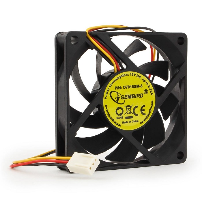 Вентилятор 70мм Gembird D7015SM-3; втулка; 4000