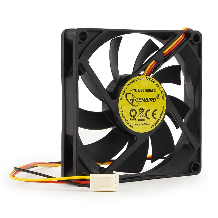 Вентилятор 80мм Gembird D8015SM-3; втулка; 2600