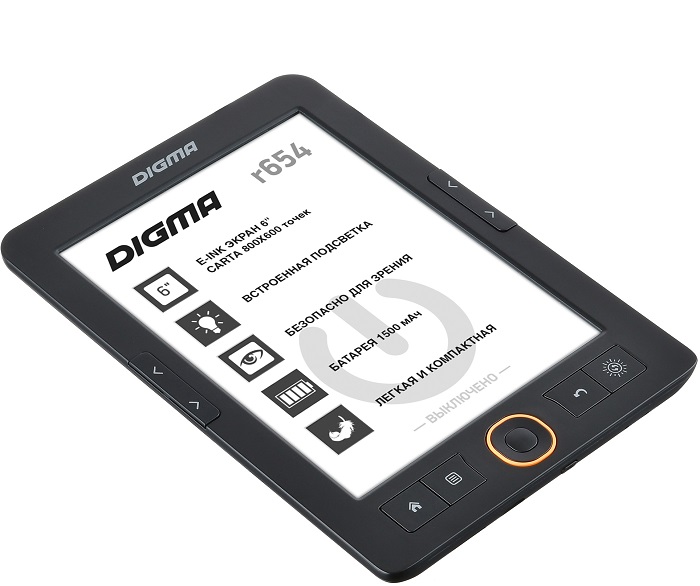 Электронная книга Digma R654; 6"E-ink Carta