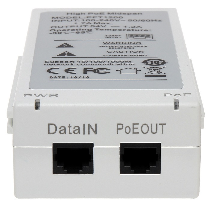 Адаптер Dahua DH-PFT1200; инжектор PoE; 2
