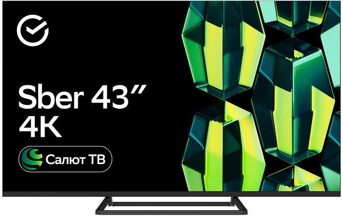 Телевизор 43" Sber SDX-43U4128; Direct LED;