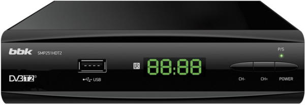 Цифровой ресивер DVB-T2 BBK (SMP251HDT2); HDMI,USB,RCA,S/PDIF;