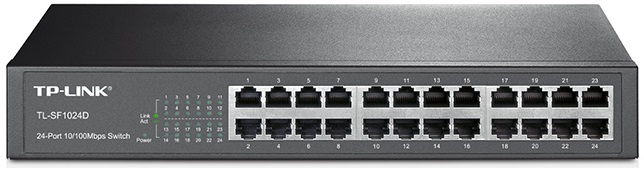 Коммутатор TP-Link TL-SF1024D; 24xRJ-45; 100 Мбит/сек;