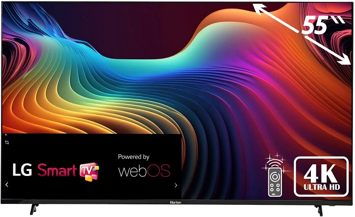 Телевизор 55" Horion 55FCU-FDVB; QLED; 3840x2160;