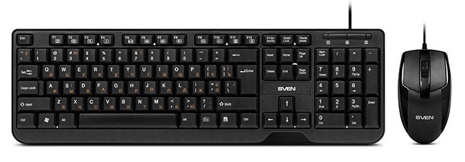 Комплект клавиатура + мышь Sven Standard
