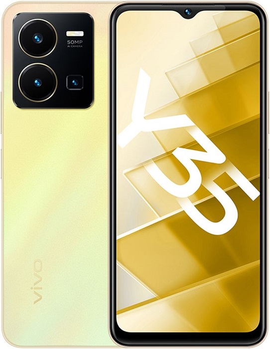 Смартфон Vivo Y35 4/64Гб Dawn Gold