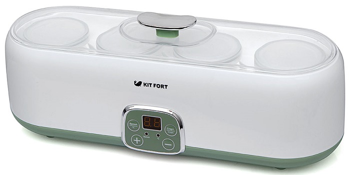 Йогуртница KitFort KT-2007; 20 Вт; 42°С/6-10