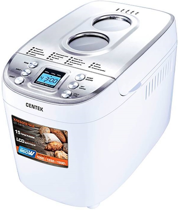 Хлебопечка Centek CT-1415; 860 Вт; 15