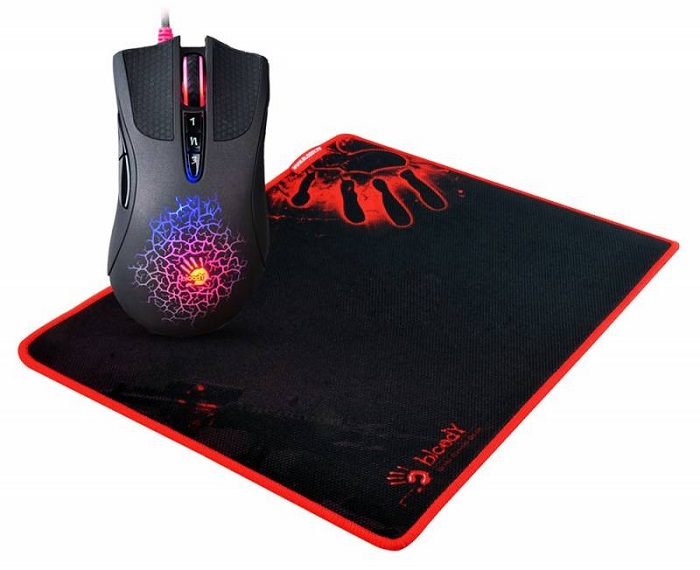 Комплект мышь + коврик A4Tech Bloody