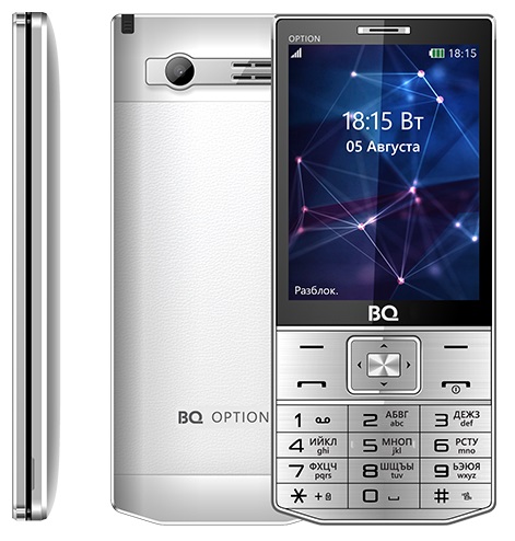 Мобильный телефон BQ Option Silver (BQ-3201);