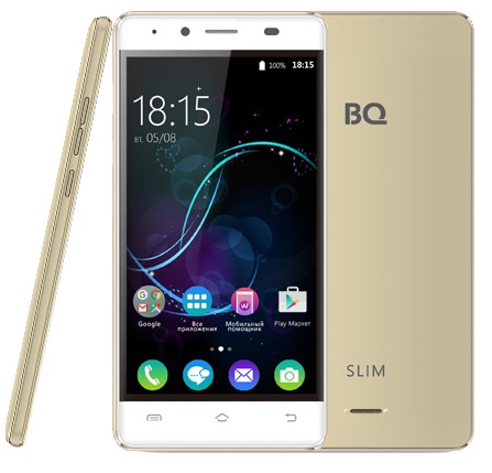 Смартфон BQ Slim Gold (BQ-5060); 5"IPS(1280x720);