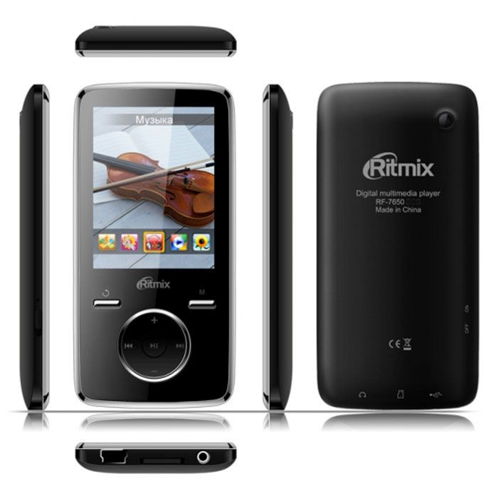MP3-плеер Ritmix RF-7650 Black; 2,4"(640x480); 4