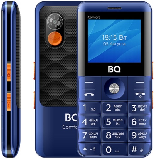 Мобильный телефон BQ Comfort Blue+Black (BQ-2006);