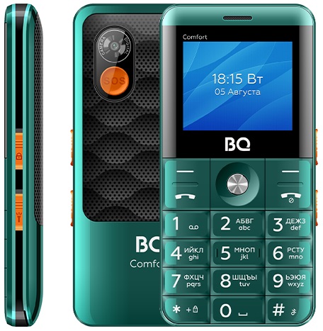 Мобильный телефон BQ Comfort Green+Black (BQ-2006);
