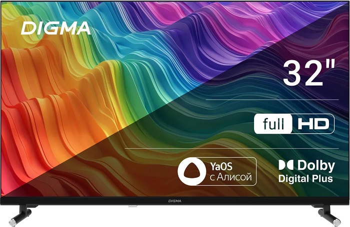 Телевизор 32" Digma DM-LED32SBB32; Direct LED;